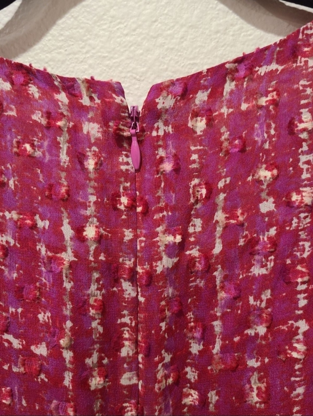 J. Crew Pink-Red Tweed Short-Sleeve Silk Dress - Picture 9 of 10